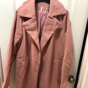 Pink trench coat